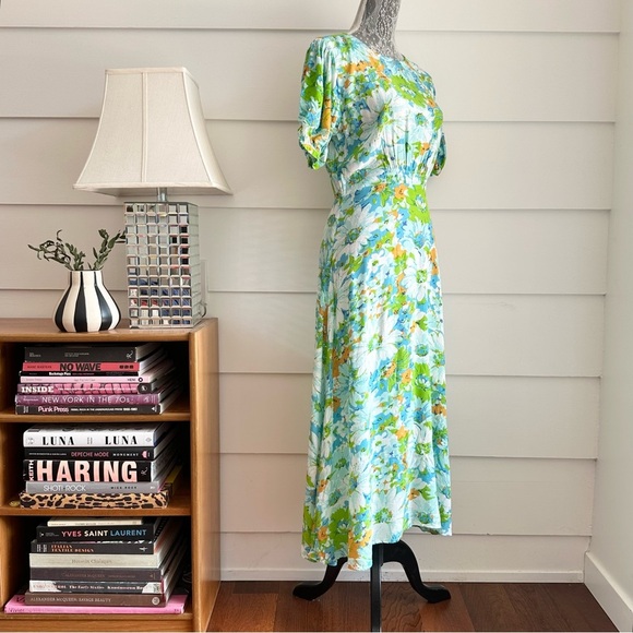 Faithfull the Brand Beline Midi Dress Gardone Floral US 4 - Picture 8 of 12